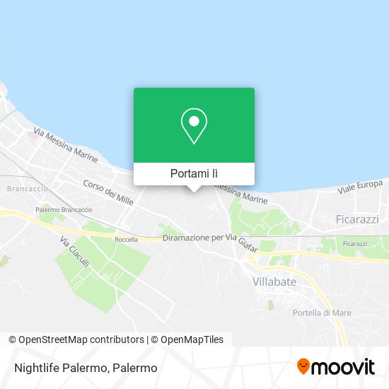 Mappa Nightlife Palermo