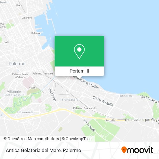 Mappa Antica Gelateria del Mare