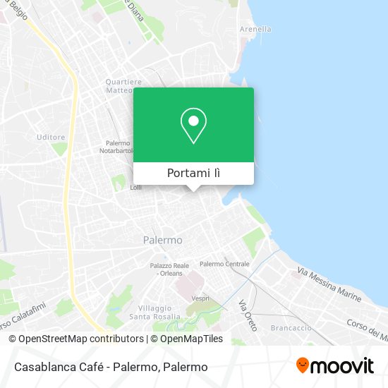 Mappa Casablanca Café - Palermo