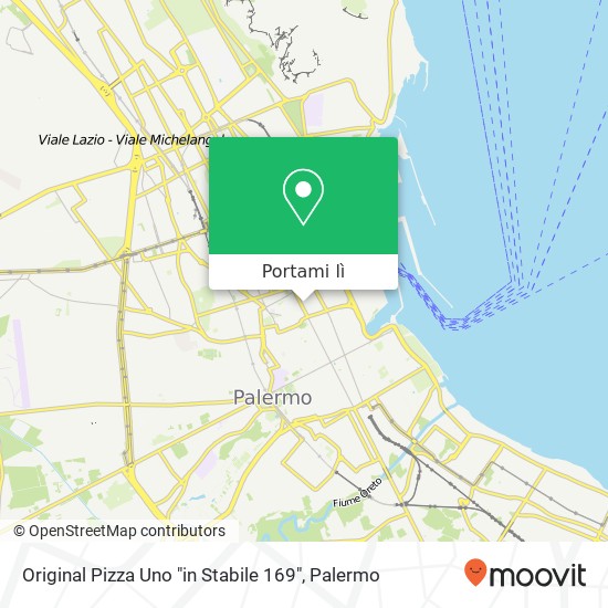 Mappa Original Pizza Uno "in Stabile 169", Via Mariano Stabile, 169 90139 Palermo