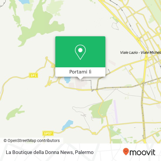 Mappa La Boutique della Donna News, Viale Piazza Armerina, 147 90135 Palermo