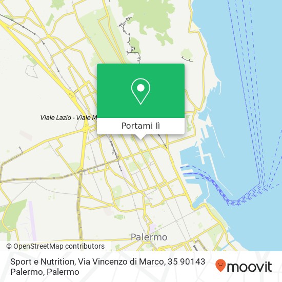 Mappa Sport e Nutrition, Via Vincenzo di Marco, 35 90143 Palermo