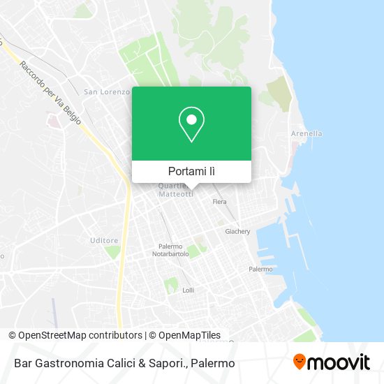 Mappa Bar Gastronomia Calici & Sapori.