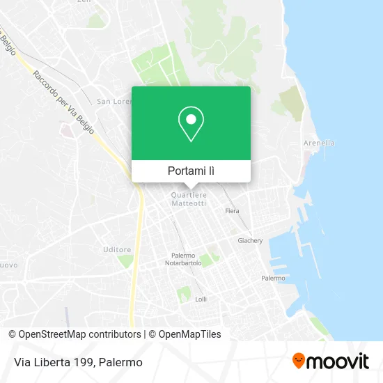 Mappa Via Liberta   199