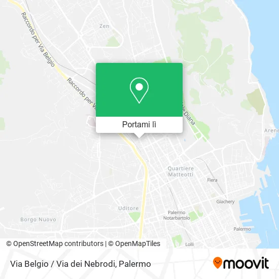 Mappa Via Belgio / Via dei Nebrodi