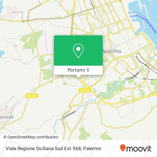 Mappa Viale Regione Siciliana Sud Est 568