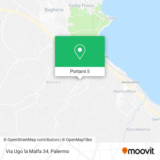 Mappa Via Ugo la Malfa 34