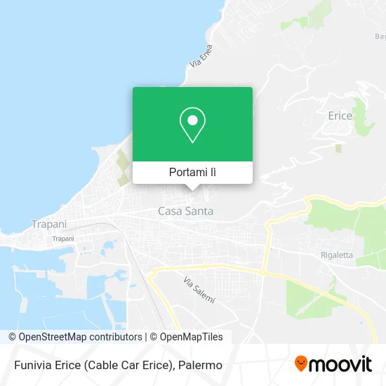 Mappa Funivia Erice (Cable Car Erice)