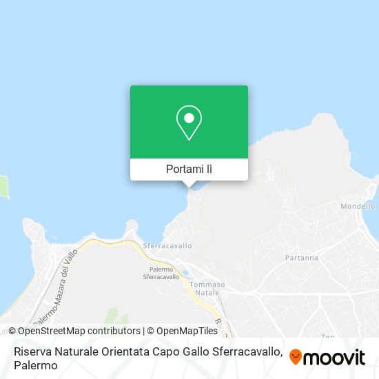 Mappa Riserva Naturale Orientata Capo Gallo Sferracavallo