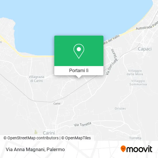 Mappa Via Anna Magnani