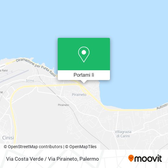 Mappa Via Costa Verde / Via Piraineto