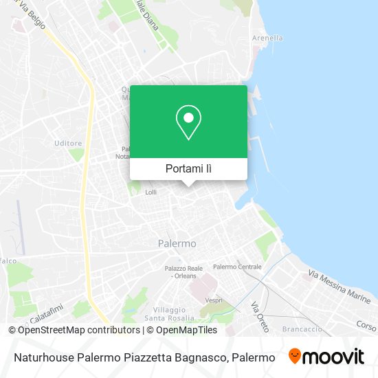 Mappa Naturhouse Palermo Piazzetta Bagnasco