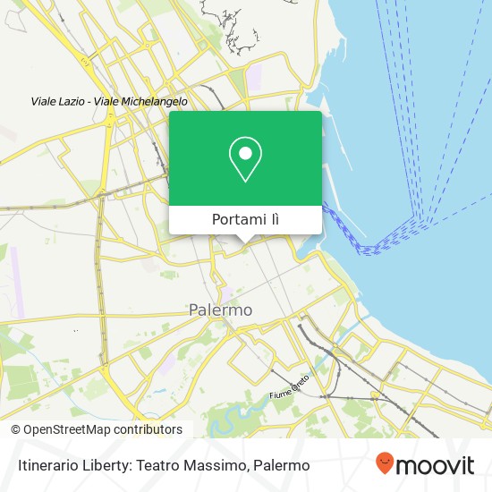 Mappa Itinerario Liberty: Teatro Massimo