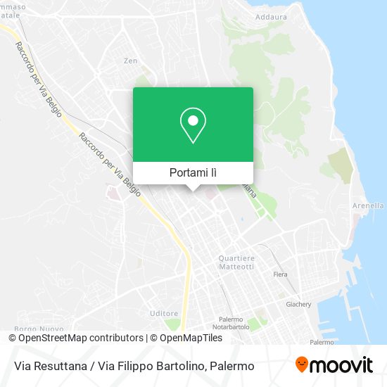 Mappa Via Resuttana / Via Filippo Bartolino