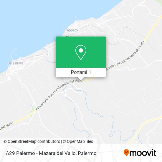 Mappa A29 Palermo - Mazara del Vallo