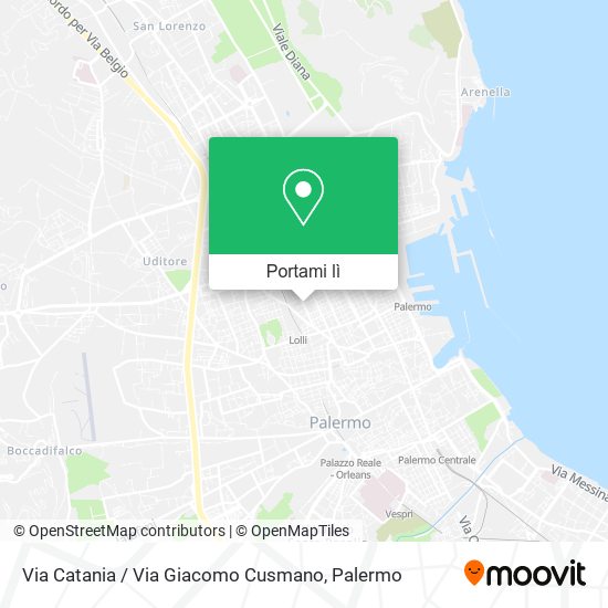 Mappa Via Catania / Via Giacomo Cusmano
