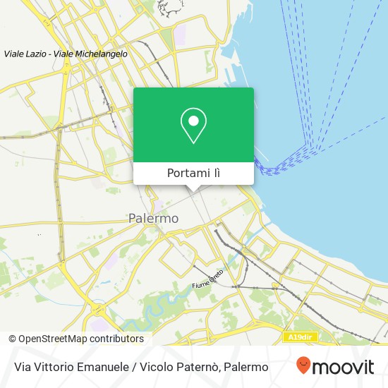 Mappa Via Vittorio Emanuele / Vicolo Paternò