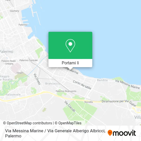 Mappa Via Messina Marine / Via Generale Alberigo Albricci