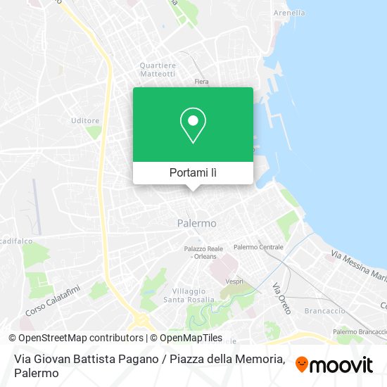 Mappa Via Giovan Battista Pagano / Piazza della Memoria