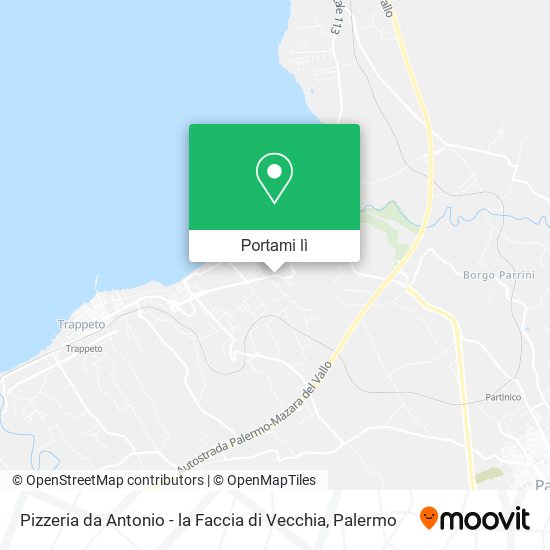 Mappa Pizzeria da Antonio - la Faccia di Vecchia