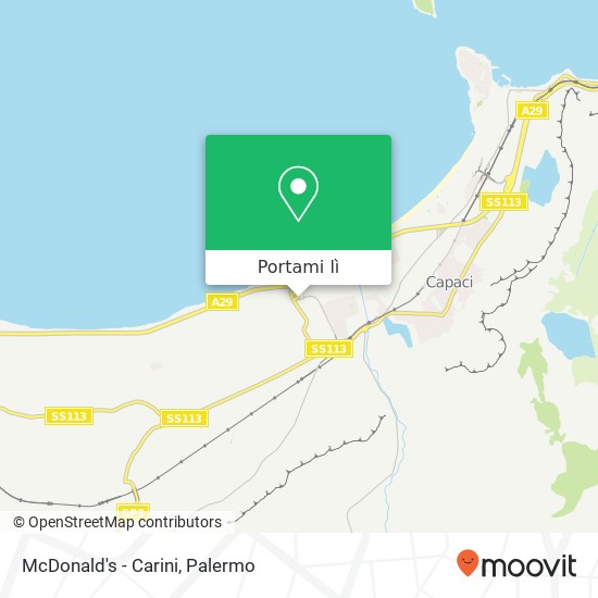Mappa McDonald's - Carini