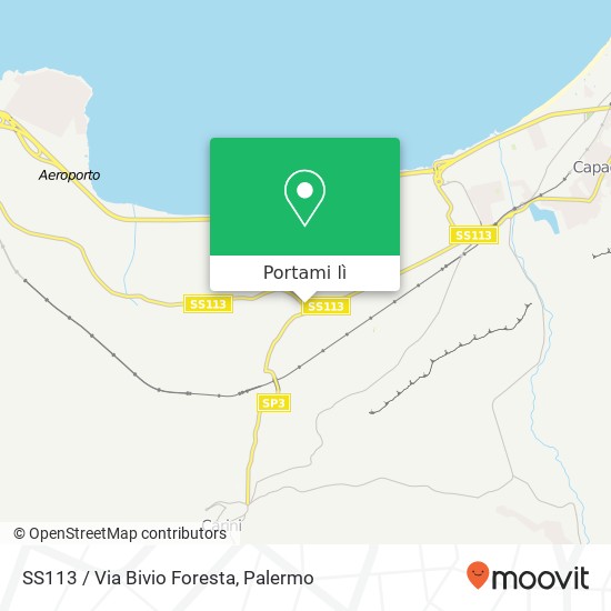 Mappa SS113 / Via Bivio Foresta