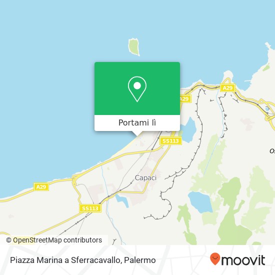 Mappa Piazza Marina a Sferracavallo