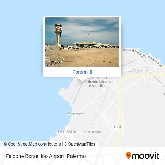 Mappa Falcone-Borsellino Airport