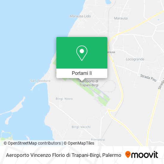 Mappa Aeroporto Vincenzo Florio di Trapani-Birgi