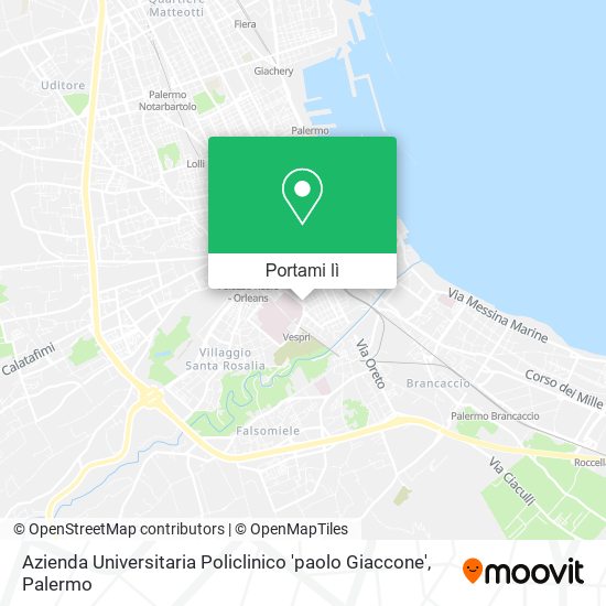Mappa Azienda Universitaria Policlinico 'paolo Giaccone'