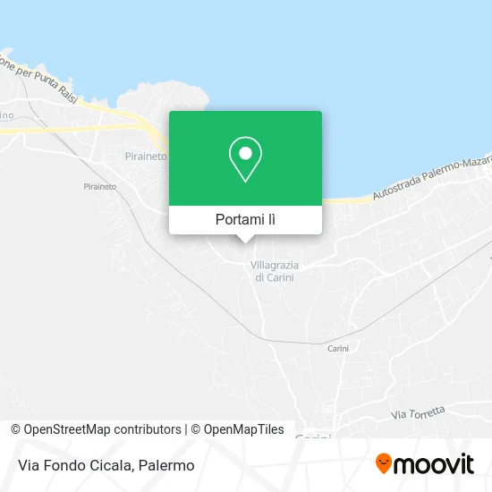 Mappa Via Fondo Cicala