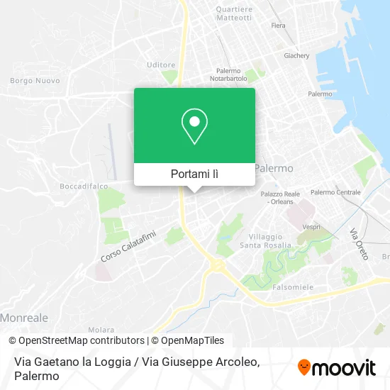 Mappa Via Gaetano la Loggia / Via Giuseppe Arcoleo