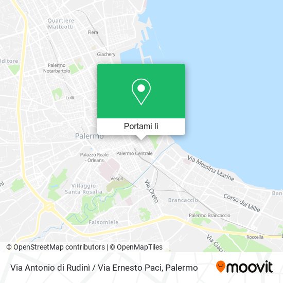Mappa Via Antonio di Rudinì / Via Ernesto Paci