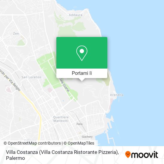 Mappa Villa Costanza (Villa Costanza Ristorante Pizzeria)