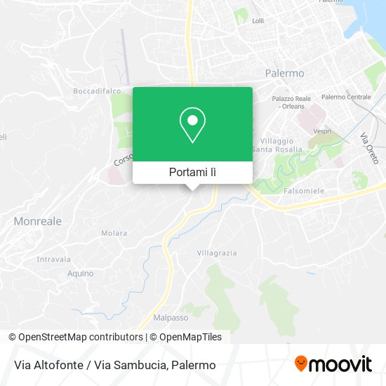 Mappa Via Altofonte / Via Sambucia