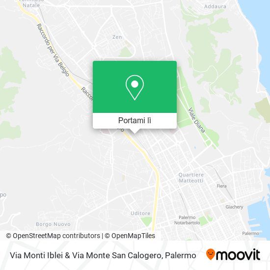 Mappa Via Monti Iblei & Via Monte San Calogero