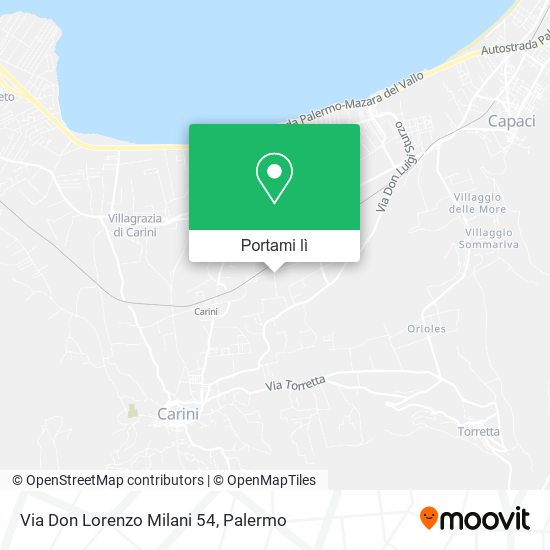 Mappa Via Don Lorenzo Milani 54