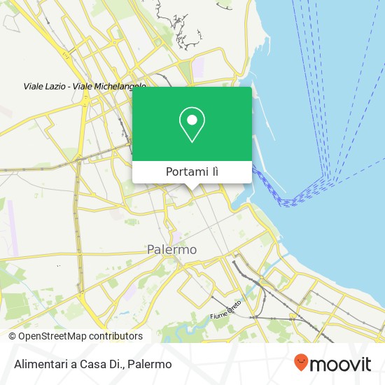 Mappa Alimentari a Casa Di., Via Cerda 90139 Palermo