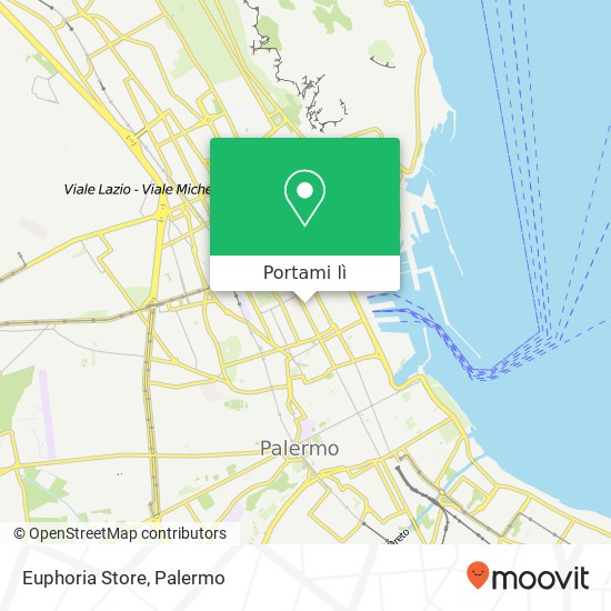 Mappa Euphoria Store, Via della Libertà, 37C 90139 Palermo