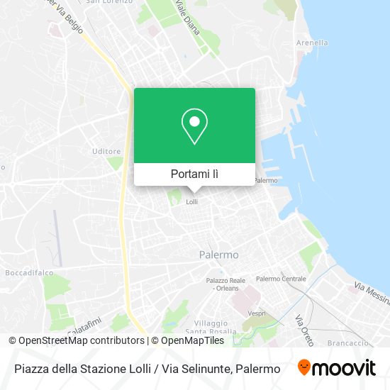Mappa Piazza della Stazione Lolli / Via Selinunte