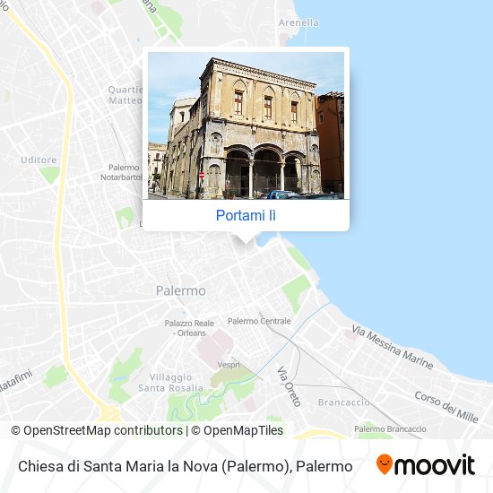 Mappa Chiesa di Santa Maria la Nova (Palermo)