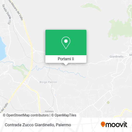 Mappa Contrada Zucco Giardinello