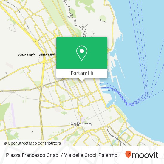 Mappa Piazza Francesco Crispi / Via delle Croci