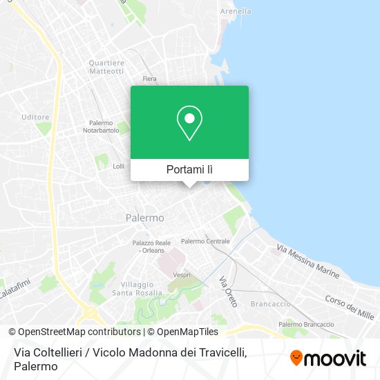 Mappa Via Coltellieri / Vicolo Madonna dei Travicelli