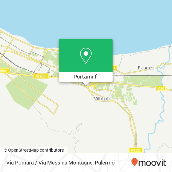 Mappa Via Pomara / Via Messina Montagne