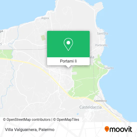 Mappa Villa Valguarnera