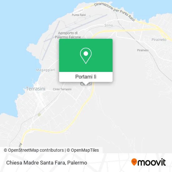 Mappa Chiesa Madre Santa Fara