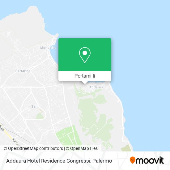 Mappa Addaura Hotel Residence Congressi