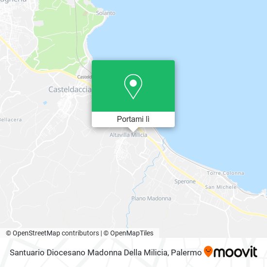 Mappa Santuario Diocesano Madonna Della Milicia