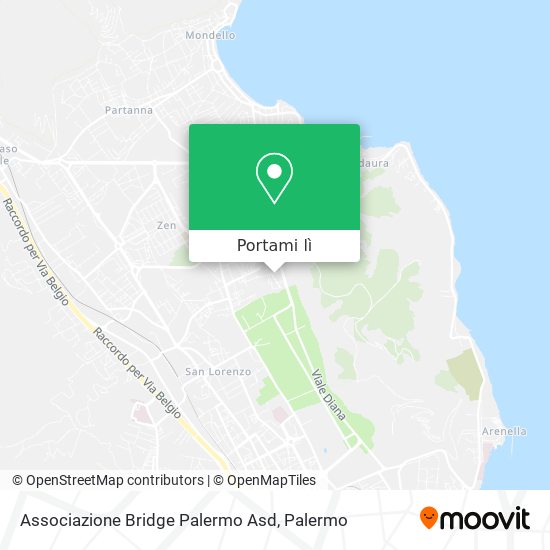 Mappa Associazione Bridge Palermo Asd